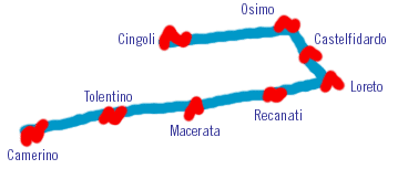 Loreto- Cingoli route map